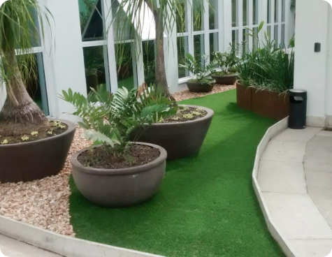 Grama sintética decorativa